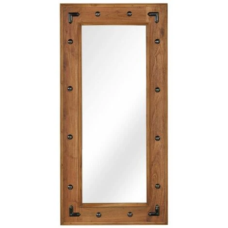 ASUPERMALL Miroir Bois D'acacia Massif 50 X 110 Cm 5 ASUPERMALL Miroir Bois D'acacia Massif 50 X 110 Cm – Image 3