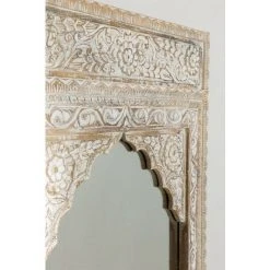 Miroir Mural Priyan SKLUM Bois De Manguiers Bois Blanc Vintage - Bois Blanc Vintage Bois Blanc Vintage -Miroir Soldes Boutique 42739005 5