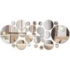 BRIDAY Miroirs Muraux Rond, 3D Amovible Miroir Autocollant Stickers Avec Adhésif Pour Chambre Salon Décoration D'intérieur 26 Pcs
