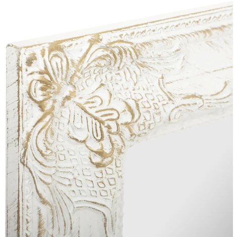 Miroir Sur / Pied Bois 172 X 62 Cm - Atmosphera - Blanc 4 Miroir Sur / Pied Bois 172 X 62 Cm - Atmosphera - Blanc – Image 2