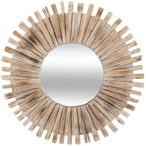 Miroir Flotte Manon En Bois D88 Cm - Atmosphera - Beige 4 Miroir Flotte Manon En Bois D88 Cm - Atmosphera - Beige – Image 2