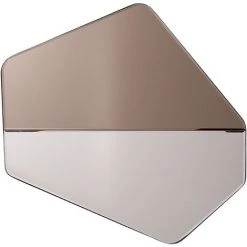 BELIANI Miroir En Métal Argenté 54x52 - Argenté