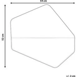 BELIANI Miroir En Métal Argenté 54x52 - Argenté -Miroir Soldes Boutique 42884602 3