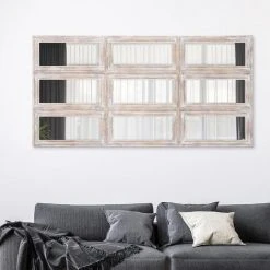 WOMO DESIGN Miroir Mural Vintage Montage Horizontal/vertical Cadre Bois Manguier 80x160 Cm -Miroir Soldes Boutique 43000828 5