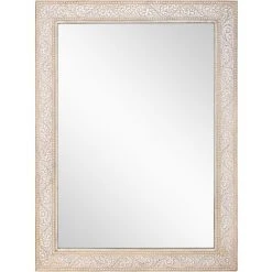 WOMO-DESIGN Miroir Mural 90 X 120 Cm En Bois De Manguier Fait à La Main Horizontal/vertical