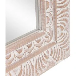 WOMO-DESIGN Miroir Mural Décoratif 60x90 Cm Rectangulaire Aspect Bois Rustique à Poser/mural -Miroir Soldes Boutique 43000837 2