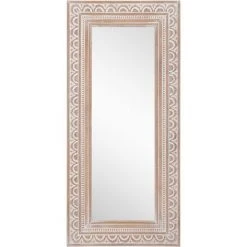 WOMO DESIGN Miroir 75 X 160 Cm Cadre En Bois De Manguier Décoration Intérieure Rectangulaire