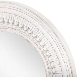 WOMO DESIGN Miroir Rond Ø 90 Cm Cadre En Bois De Manguier Fait à La Main Design Unique -Miroir Soldes Boutique 43000845 2