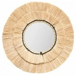 ATMOSPHERA, CRŽATEUR D'INTŽRIEUR Lot De 3 Miroirs Muraux En Raphia "Alba" 40cm Beige -Miroir Soldes Boutique 43052670 3