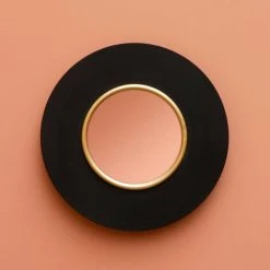 CHEHOMA Miroir Métal Noir LED 6x40cm - Noir