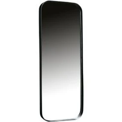 WHITELABEL Miroir Murales Rectangulaire En Métal - Encadrement Ovale - Noir - 110x40x5 - Doutzen - Noir -Miroir Soldes Boutique 44141274 4