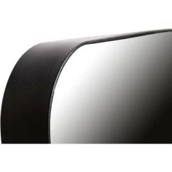 WHITELABEL Miroir Murales Rectangulaire En Métal - Encadrement Ovale - Noir - 110x40x5 - Doutzen - Noir -Miroir Soldes Boutique 44141274 5