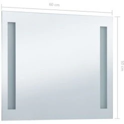 TALKEACH Miroir Mural à LED Pour Salle De Bains 60 X 50 Cm -Miroir Soldes Boutique 44627537 5
