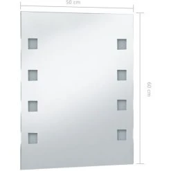TALKEACH Miroir Mural à LED Pour Salle De Bains 50 X 60 Cm 10 TALKEACH Miroir Mural à LED Pour Salle De Bains 50 X 60 Cm -Miroir Soldes Boutique 44630420 4