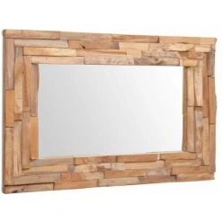 HAPPYSHOPPING Miroir Decoratif Teck 90 X 60 Cm Rectangulaire -Miroir Soldes Boutique 44634370 4