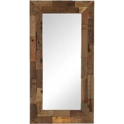 HAPPYSHOPPING Miroir Bois De Recuperation Massif 50 X 110 Cm -Miroir Soldes Boutique 44635264 3