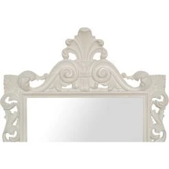 BISCOTTINI MIROIR MURAL EN BOIS AVEC FINITION BLANC ANTIQUE FABRIQUÉ EN ITALIE -Miroir Soldes Boutique 44816612 3