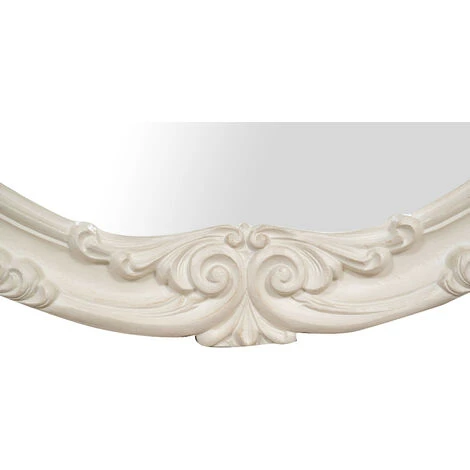 BISCOTTINI MIROIR MURAL EN BOIS AVEC FINITION BLANC ANTIQUE FABRIQUÉ EN ITALIE 7 BISCOTTINI MIROIR MURAL EN BOIS AVEC FINITION BLANC ANTIQUE FABRIQUÉ EN ITALIE – Image 5