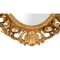 BISCOTTINI MIROIR MURAL EN BOIS AVEC FINITION FEUILLE D'OR ANTIQUE FABRIQUÉ EN ITALIE -Miroir Soldes Boutique 44816623 5