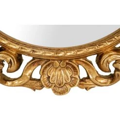 BISCOTTINI MIROIR MURAL EN BOIS AVEC FINITION FEUILLE D'OR ANTIQUE FABRIQUÉ EN ITALIE -Miroir Soldes Boutique 44816639 5