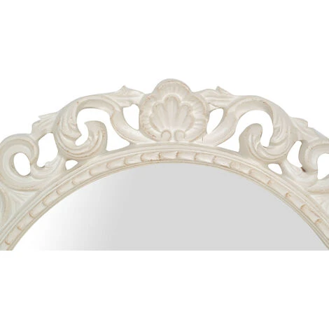 BISCOTTINI MIROIR MURAL EN BOIS AVEC FINITION BLANC ANTIQUE FABRIQUÉ EN ITALIE 4 BISCOTTINI MIROIR MURAL EN BOIS AVEC FINITION BLANC ANTIQUE FABRIQUÉ EN ITALIE – Image 2