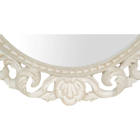 BISCOTTINI MIROIR MURAL EN BOIS AVEC FINITION BLANC ANTIQUE FABRIQUÉ EN ITALIE 5 BISCOTTINI MIROIR MURAL EN BOIS AVEC FINITION BLANC ANTIQUE FABRIQUÉ EN ITALIE – Image 3