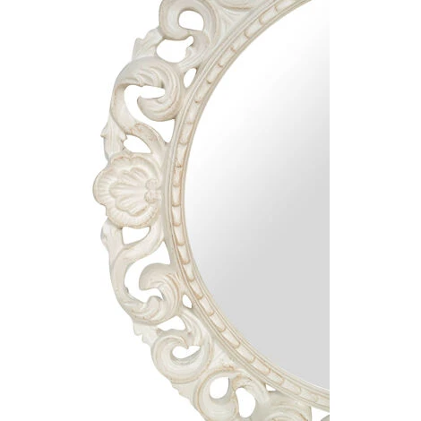 BISCOTTINI MIROIR MURAL EN BOIS AVEC FINITION BLANC ANTIQUE FABRIQUÉ EN ITALIE 7 BISCOTTINI MIROIR MURAL EN BOIS AVEC FINITION BLANC ANTIQUE FABRIQUÉ EN ITALIE – Image 5