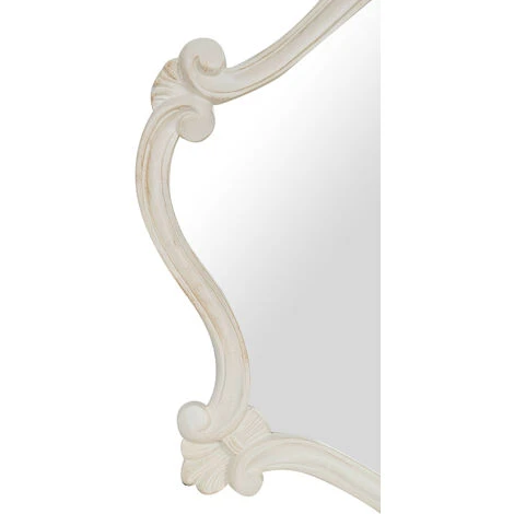 BISCOTTINI MIROIR MURAL EN BOIS AVEC FINITION BLANC ANTIQUE FABRIQUÉ EN ITALIE 6 BISCOTTINI MIROIR MURAL EN BOIS AVEC FINITION BLANC ANTIQUE FABRIQUÉ EN ITALIE – Image 4