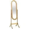 VidaXL Miroir Sur Pied Bois Clair 46x48x164 Cm - Brun