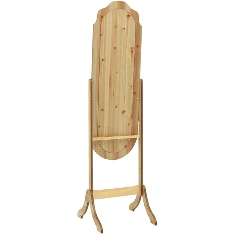 VidaXL Miroir Sur Pied Bois Clair 46x48x164 Cm - Brun 5 VidaXL Miroir Sur Pied Bois Clair 46x48x164 Cm - Brun – Image 3
