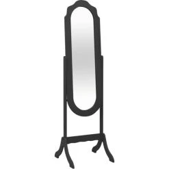 VidaXL Miroir Sur Pied Noir 46x48x164 Cm - Noir