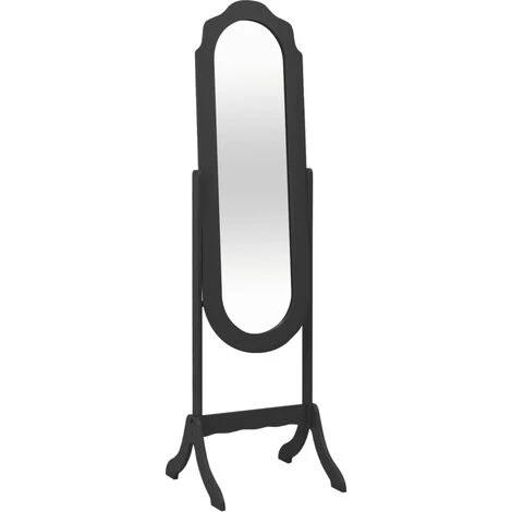 VidaXL Miroir Sur Pied Noir 46x48x164 Cm - Noir 3 VidaXL Miroir Sur Pied Noir 46x48x164 Cm - Noir