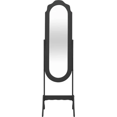 VidaXL Miroir Sur Pied Noir 46x48x164 Cm - Noir 4 VidaXL Miroir Sur Pied Noir 46x48x164 Cm - Noir – Image 2