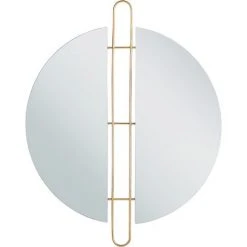 BELIANI Miroir En Métal Doré 65x52 - Doré