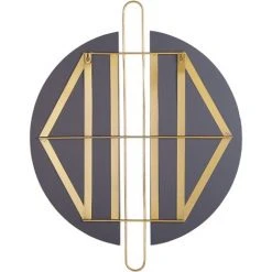 BELIANI Miroir En Métal Doré 65x52 - Doré -Miroir Soldes Boutique 44933786 4