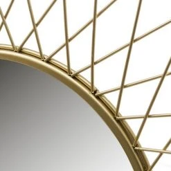 LOLA HOME Miroir Fleur En Métal Doré Ø 56 Cm -Miroir Soldes Boutique 44933999 5