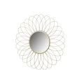 LOLA HOME Miroir Fleur En Métal Doré Ø 49 Cm