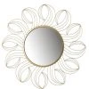 LOLAHOME Miroir Mural Contemporain Fleur En Métal Doré Et Verre 57x57 Cm 1 LOLAHOME Miroir Mural Contemporain Fleur En Métal Doré Et Verre 57x57 Cm -Miroir Soldes Boutique 44934907 1