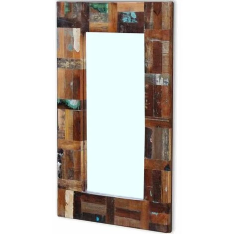 HAPPYSHOPPING Miroir Bois De Recuperation Massif 80 X 50 Cm 7 HAPPYSHOPPING Miroir Bois De Recuperation Massif 80 X 50 Cm – Image 5