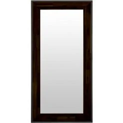 LES TENDANCES Miroir Mural Rectangulaire Acacia Massif Et Métal Noir Zayane