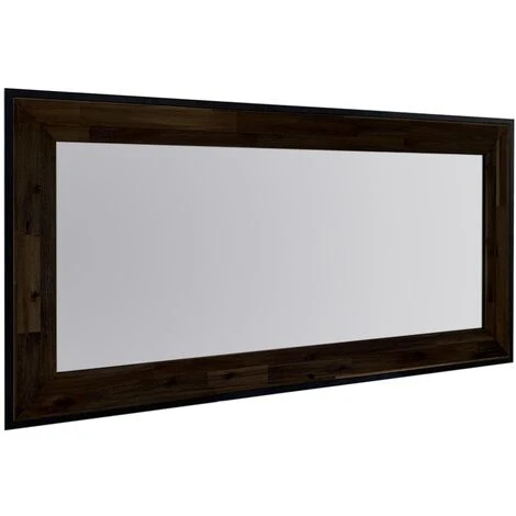 LES TENDANCES Miroir Mural Rectangulaire Acacia Massif Et Métal Noir Zayane 6 LES TENDANCES Miroir Mural Rectangulaire Acacia Massif Et Métal Noir Zayane – Image 4