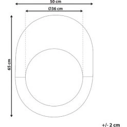 BELIANI Miroir En Verre Blanc 65x50 - Blanc -Miroir Soldes Boutique 45500502 3