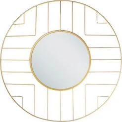 BELIANI Miroir En Métal Doré 60x60 - Doré