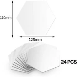 NORCKS 24 Pièces Réglage Miroir Acrylique Amovible Décalque Autocollant Mural Pour Maison Salon Chambre Décor - Argent -Miroir Soldes Boutique 45718608 5