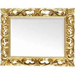 ARTIGIANI VENETI RIUNITI Miroir Sculpté Feuille Or Ou Argent