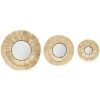 Atmosphera - Lot De 3 Miroirs En Raphia Et Verre - Raphia 1 Atmosphera - Lot De 3 Miroirs En Raphia Et Verre - Raphia -Miroir Soldes Boutique 46005109 1