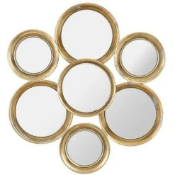 COTE TABLE Multi Miroir Doré Art Deco 53x59cm - Doré 5 COTE TABLE Multi Miroir Doré Art Deco 53x59cm - Doré -Miroir Soldes Boutique 46049615 2