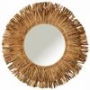 Paris Prix - Miroir Mural Rond "maurice" 101cm Naturel -Miroir Soldes Boutique 46118735 1