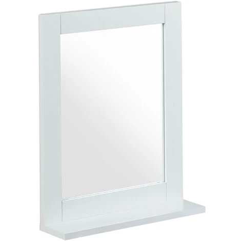 Relaxdays Miroir Mural, Avec Rangement, Salle De Bain, Salon, Entrée, Carré, Moderne, MDF, 49x40x10 Cm, Blanc 4 Relaxdays Miroir Mural, Avec Rangement, Salle De Bain, Salon, Entrée, Carré, Moderne, MDF, 49x40x10 Cm, Blanc – Image 2