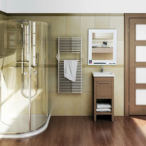 Relaxdays Miroir Mural, Avec Rangement, Salle De Bain, Salon, Entrée, Carré, Moderne, MDF, 49x40x10 Cm, Blanc 5 Relaxdays Miroir Mural, Avec Rangement, Salle De Bain, Salon, Entrée, Carré, Moderne, MDF, 49x40x10 Cm, Blanc – Image 3